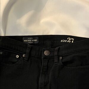 J. Crew Dark Black Skinny Jeans